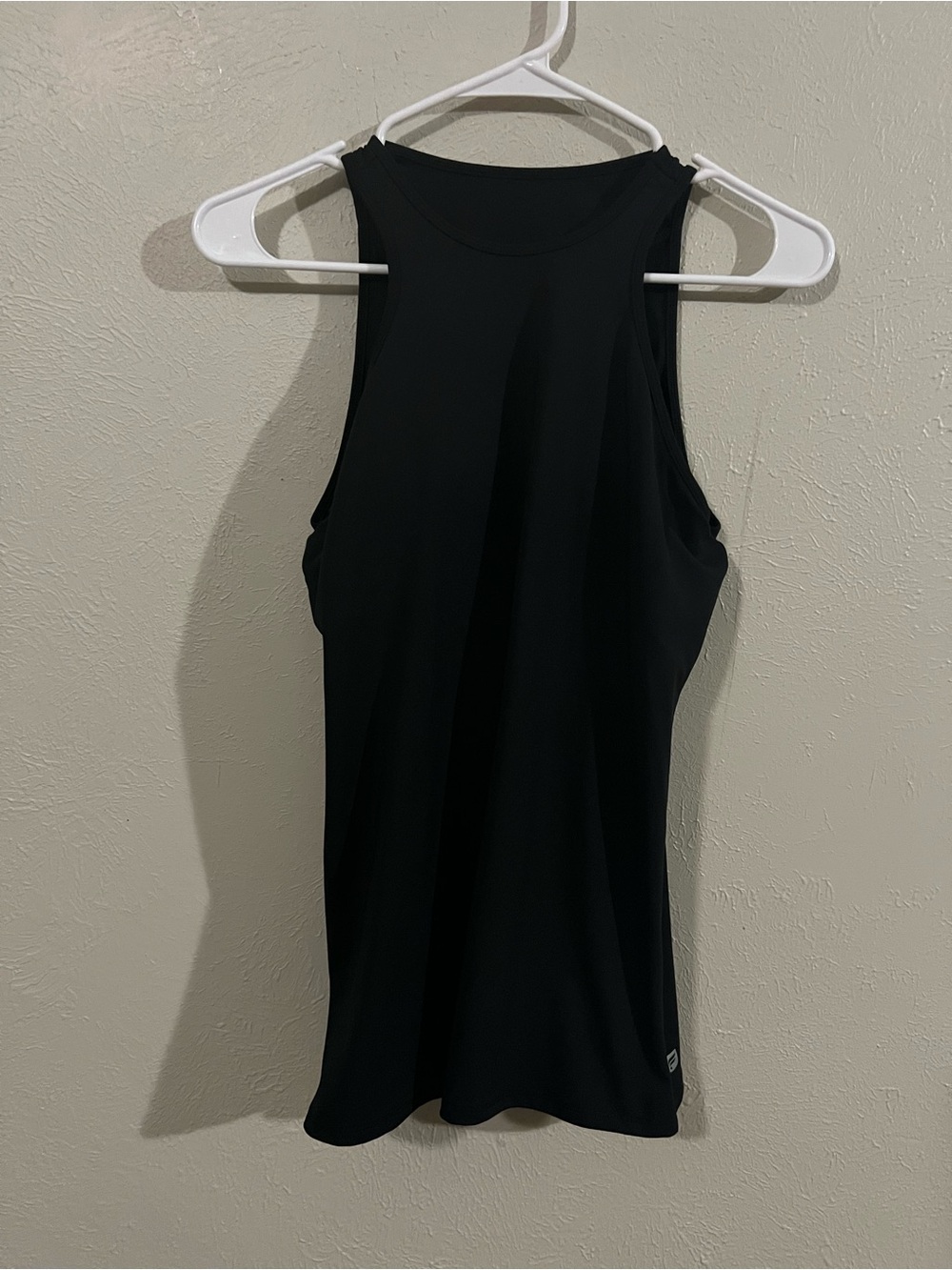 Fabletics Black Racerback cut out Athletic Tank with Built in bra size Small